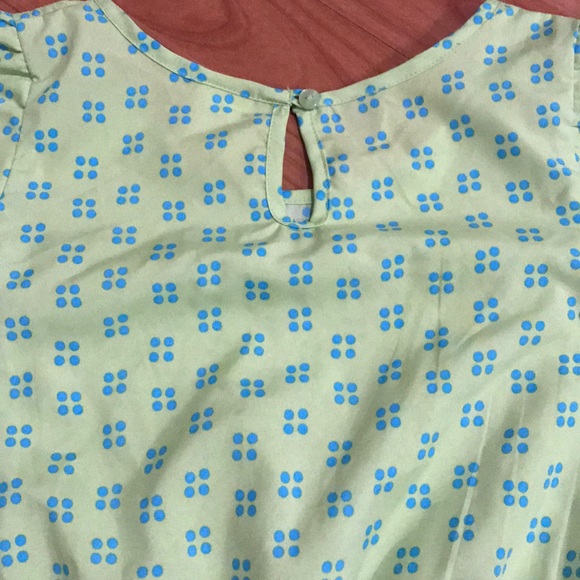 New faded glory large 10/12 girl dress green dot - Picture 5 of 5